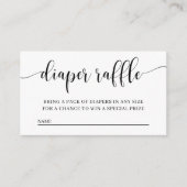 おむつラッフルベビーシャワー招待状挿入カード エンクロージャーカード (正面)