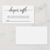 おむつラッフルベビーシャワー招待状挿入カード エンクロージャーカード (正面/裏面)