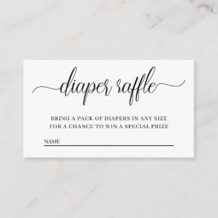 おむつラッフルベビーシャワー招待状挿入カード エンクロージャーカード