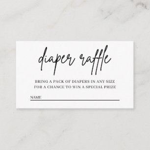 おむつラッフルベビーシャワー招待状挿入カード エンクロージャーカード