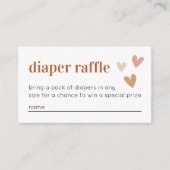 おむつラッフルベビーシャワー招待状挿入カード エンクロージャーカード (正面)