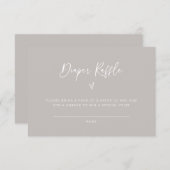 おむつラッフルベビーシャワー活動ゲームカードF201 セーブザデート (正面/裏面)