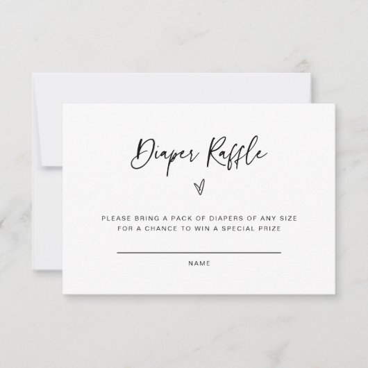 おむつラッフルベビーシャワー活動ゲームカードF201 セーブザデート (正面)