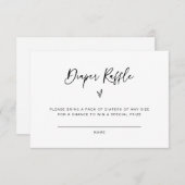 おむつラッフルベビーシャワー活動ゲームカードF201 セーブザデート (正面/裏面)