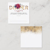 おむつラッフルベビーシャワー スクエア名刺 (正面/裏面)