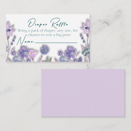 おむつラッフルベビー開花フローラエンクロージャカード エンクロージャーカード (正面/裏面)