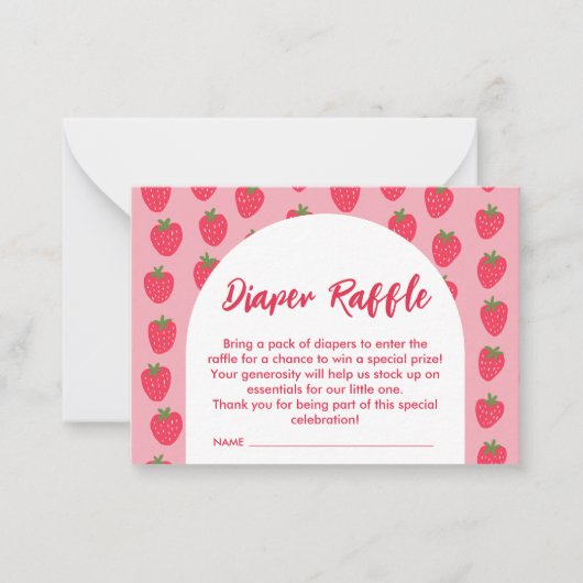 おむつラッフルベリースイーツベビーかわいいフラットノートカード ノートカード (正面)