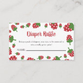 おむつラッフルベリースイートベビーシャワーストロベリー エンクロージャーカード (正面)