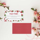 おむつラッフルベリースイートベビーシャワーストロベリー エンクロージャーカード