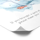 おむつラッフルホエールベビーシャワー ポスター (角)