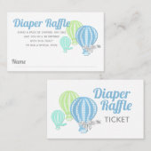 おむつラッフルホットエアバルーンベビーシャワー事業 名刺 (正面/裏面)