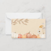 おむつラッフルボホパンプキンベビーシャワー ノートカード (裏面)