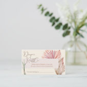 おむつラッフルボホパーム乾燥葉ベビーシャワー エンクロージャーカード (スタンド正面)