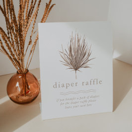 おむつラッフルボホビーチベビーシャワー 台座サイン