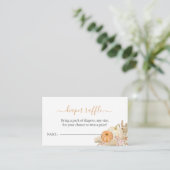 おむつラッフルボホフローラカボチャ赤ちゃんシャワー エンクロージャーカード (スタンド正面)