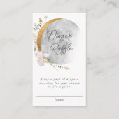 おむつラッフルボホフローラムーンベビーシャワー エンクロージャーカード (正面)