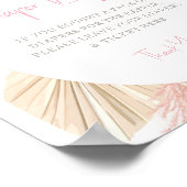 おむつラッフルボホベビーガールベビーシャワー ポスター (角)