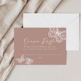 おむつラッフルボホベビーシャワーカード ノートカード