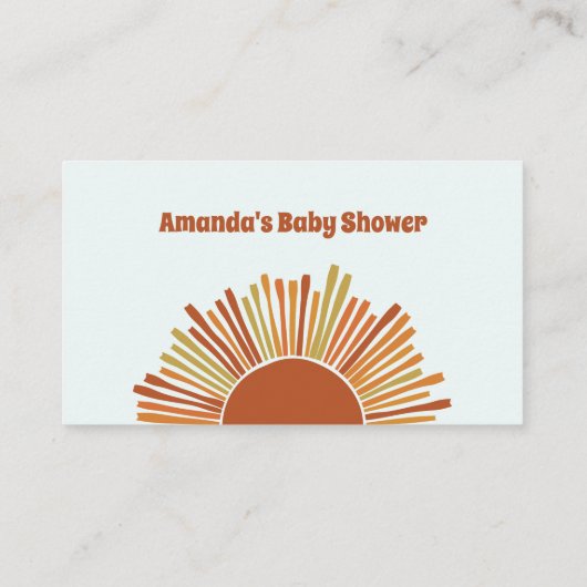 おむつラッフルボホレトロボーイ赤ちゃんシャワー エンクロージャーカード (裏面)