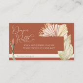 おむつラッフルボホーブラコッタベビーシャワー エンクロージャーカード (正面)