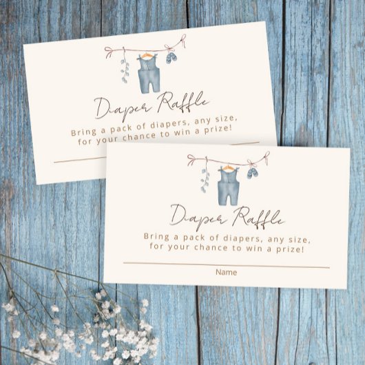 おむつラッフルボホ赤ちゃん服の水色 エンクロージャーカード