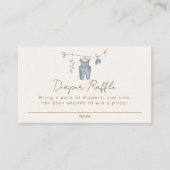 おむつラッフルボホ赤ちゃん服の水色 エンクロージャーカード (正面)