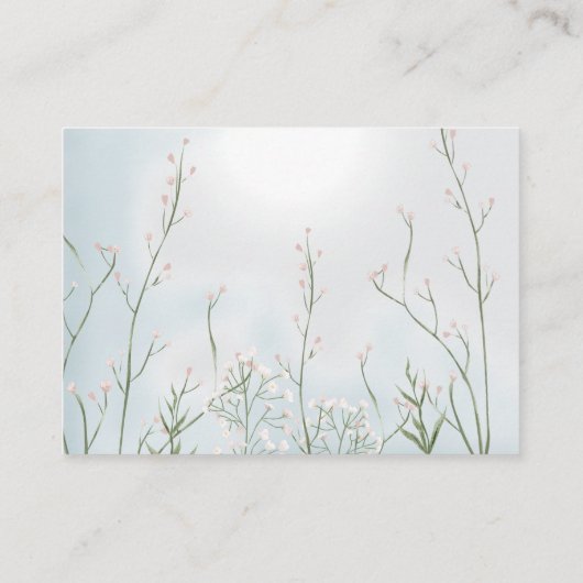 おむつラッフルボーイブルーフローラシャワー エンクロージャーカード (裏面)