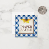 おむつラッフルボーイ赤ちゃんシャワー挿入ノートカード ノートカード (正面/裏面インサイチュ)