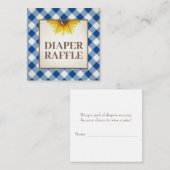 おむつラッフルボーイ赤ちゃんシャワー挿入ノートカード ノートカード (正面/裏面)