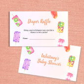 おむつラッフルポップシクル水カラー赤ちゃんシャワー エンクロージャーカード