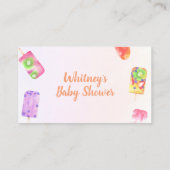 おむつラッフルポップシクル水カラー赤ちゃんシャワー エンクロージャーカード (裏面)