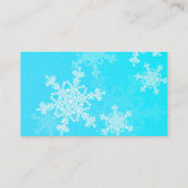 おむつラッフルミニマリストブルースノーフレークパターン エンクロージャーカード (裏面)