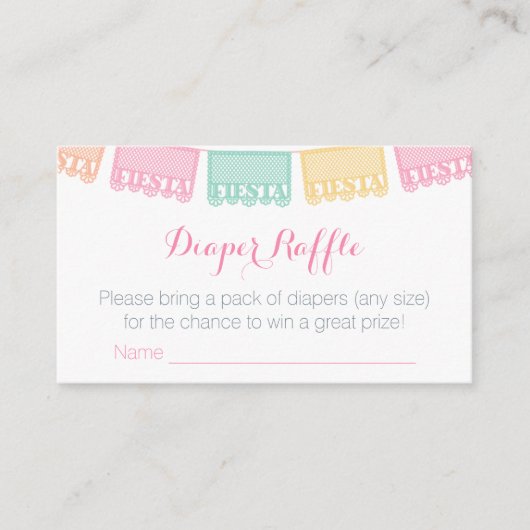 おむつラッフルメキシカンフィエスタパペルピカドバナー エンクロージャーカード (正面)