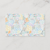 おむつラッフルモダンフローラベビーシャワー エンクロージャーカード (裏面)