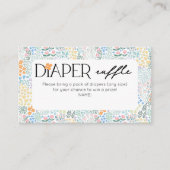 おむつラッフルモダンフローラベビーシャワー エンクロージャーカード (正面)