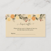 おむつラッフルモダン乾燥シトラスのクリスマス エンクロージャーカード (正面)