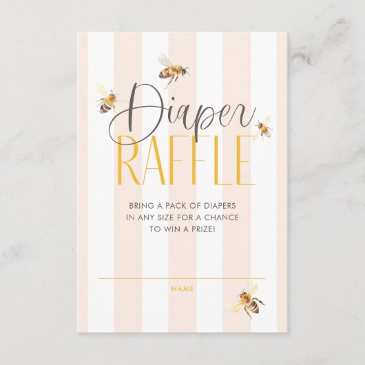 おむつラッフルモミーへビーニュートラルベビーシャワー エンクロージャーカード (正面)