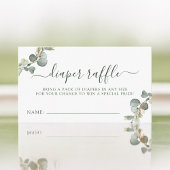 おむつラッフルユーカリプトゥスボホベビーシャワー エンクロージャーカード