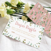 おむつラッフルユーカリ赤ちゃんシャワー エンクロージャーカード