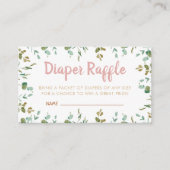 おむつラッフルユーカリ赤ちゃんシャワー エンクロージャーカード (正面)
