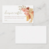 おむつラッフルラストフローラボホベビーシャワー エンクロージャーカード (正面/裏面)