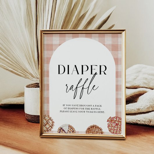 おむつラッフルリトルかわいこちゃんパイ赤ちゃんシャワーゲーム ポスター