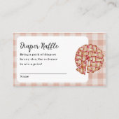 おむつラッフルリトルかわいこちゃんパイ赤ちゃんシャワー エンクロージャーカード (正面)