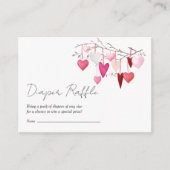 おむつラッフルリトルスイートベビーシャワー エンクロージャーカード (正面)