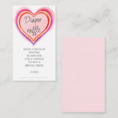 おむつラッフルリトルスイートベビーシャワー エンクロージャーカード (正面/裏面)