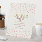 おむつラッフルリトルスウィートガールピンクハート 台座サイン (インサイチュ)