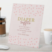 おむつラッフルリトルスウィートガールピンクハート 台座サイン (インサイチュ)