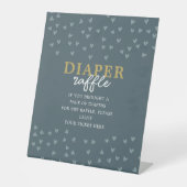 おむつラッフルリトルスウィートハートボーイブルーハート 台座サイン (正面)