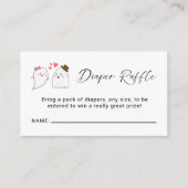 おむつラッフルリトルブベビーシャワーハロウィーン エンクロージャーカード (正面)