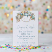 おむつラッフルレインボーエアバルーンベビーシャワー エンクロージャーカード